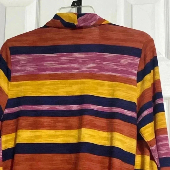 Bobeau striped cardigan sweater top MEDIUM M - Picture 8 of 12